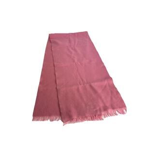 Vintage Johnstons of Elgin Cashmere Wool Pink Scarf Scotland